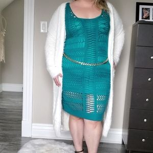 Size XL Turquoise Crochet Kersh Dress